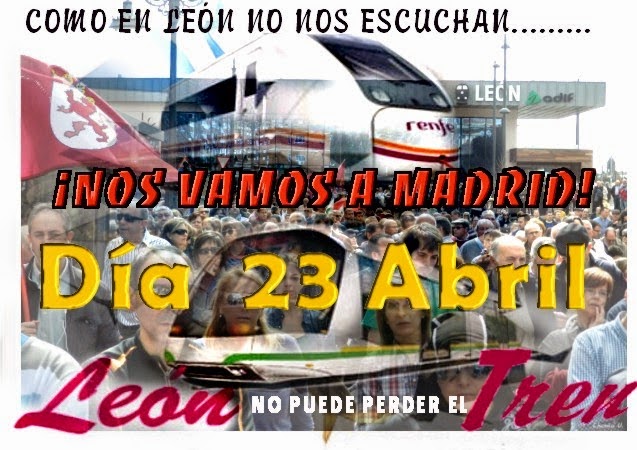 Manifestación por el tren en León